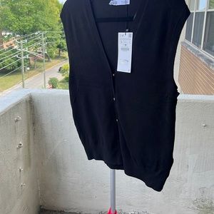 Zara Sweater Vest Black